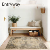 Country Charm Tapestry Rustic Beige and Earthy Brown(Beige)