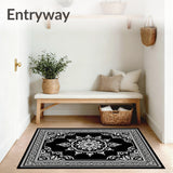 Starburst Medallion with Ornate Floral Detailing (Black)