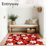 Jolly Snowman Winter Character Holiday Themed Floor(Red)