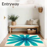 Abstract Watercolor Burst with Radiating Petal Forms(Beige)