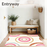 Modern Artistic Concentric Ring Boho Stylish Accent Decoration(Pink)