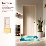 Exotic Lagoon Botanical Runner(Teal)