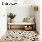 Elegant Stone Mosaic Runner Boho Chic Neutral Area(Beige)