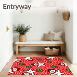 Festive Snowman Wonderland Interlocking Swirl Holiday Accent(Red)