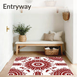 Nordic Starburst And Reindeer Scandi Inspired Holiday Design(Red)