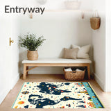 Geographical Discovery Round Area with Continents for Game Time(Black)