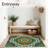 Boho Mosaic Medley with Interlocking Abstract Motifs(Green)