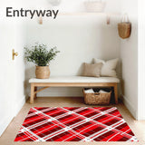 Festive Plaid Welcome with Classic Holiday(Red)