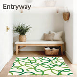 Abstract Interlocking Ribbon Swirl with Flowing Forms(Green)