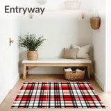 Classic Tartan Inspired with Bold Checkered Squares(Red)