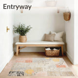 Artistic Floral Patchwork Area for Contemporary Spaces(Beige)