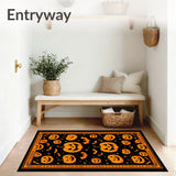 Halloween Spooktacular Area Carpet(Orange)
