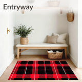 Classic Tartan Plaid With Bold Checkered Contrast(Red)