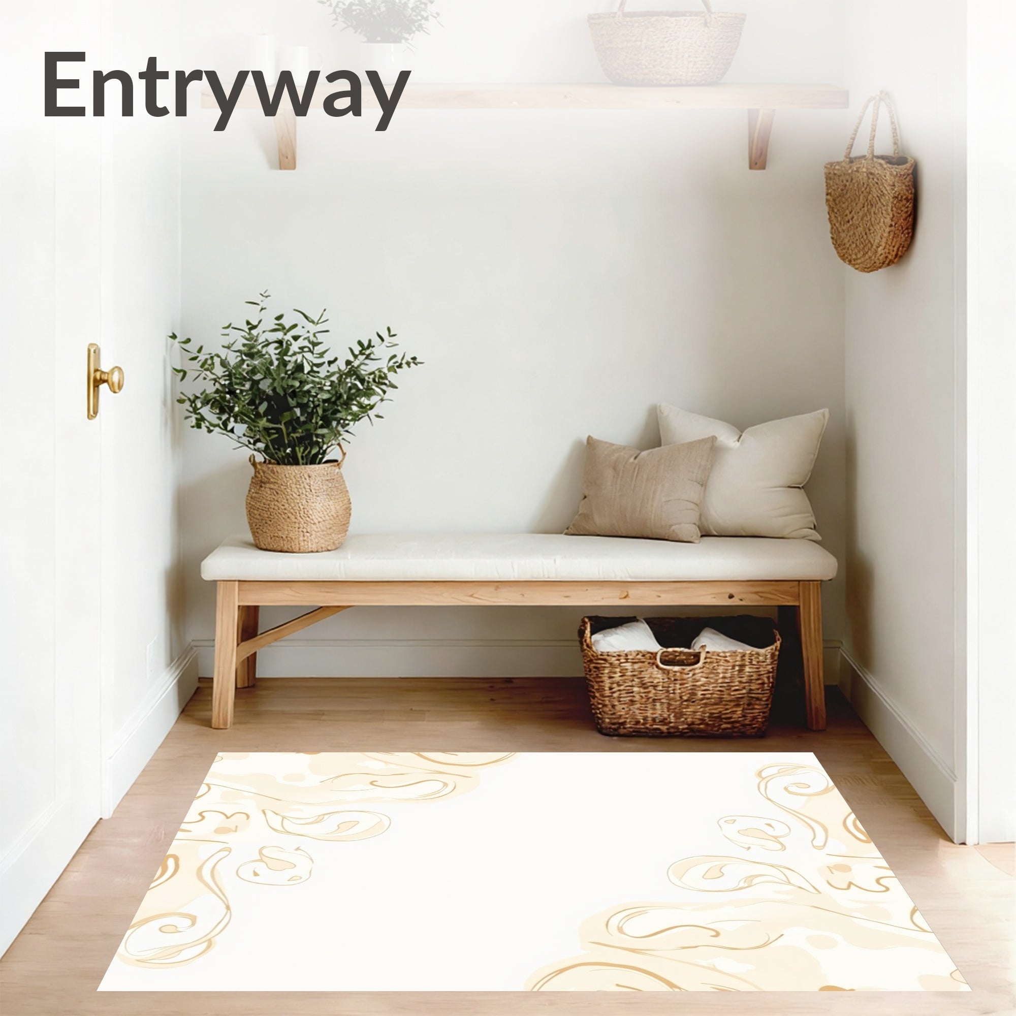 Exquisite Heavenly Cloud Swirl Dreamy Ethereal Decorative Accent (Beige) - ODIKA