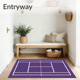 Stylized Tennis Court Lines Graphic(Purple)