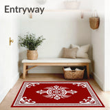 Mythical Battle Crest Artistic Floor With Heroic Insignia(Red)