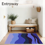 Abstract Misty Horizon with Blended Artful Waves(Blue)