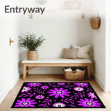 Abstract Boho Flora with Stylized Motif Arrangement (Purple)