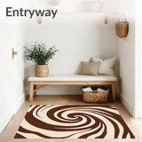 Swirled Marble Abstract Accent(Brown)