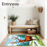 Snowy Mountain Wilderness Adventure Decorative Accent(Brown)