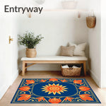 Sunstone Spiral Motif with Radiant Petal Details (Blue) - ODIKA