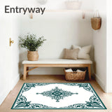 Mystic Paisley Swirl Vintage Inspired Artisan Crafted (Teal)