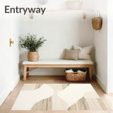 Elegant Wave Stripe with Cream and Beige Gradient Contemporary Flow(Beige)