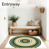 Botanic with Intertwined Petals and Paisley Whorls(Green)