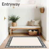 Trellis with Quatrefoil Border Design(Beige)