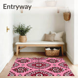 Vintage Starburst Damask with Ornate Berry Cluster Details(Pink)