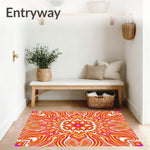 Retro Swirl Featuring Tangerine Burst Design (Orange) - ODIKA