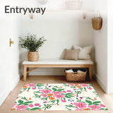 French Provincial Floral Bouquet Hand Hooked Design(Pink)