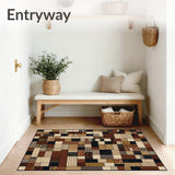Patchwork with Leopard Inspired Geometric Design(Brown)