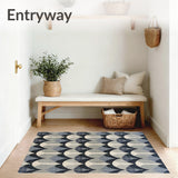 Art Deco Accent with Symmetrical Fan Motif and Metallic Silver Highlights(Gray)