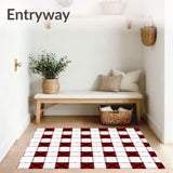 Farmhouse Gingham Grid with(Red)