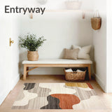 Contemporary Casual Featuring Abstract Shapes in Brown and Beige(Gray)