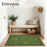 Eclectic Motifs Featuring Layered Shapes And Lines (Yellow)