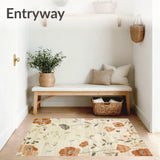 Boho Desert Bloom Area Beige & Brown(Beige)