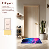 Dynamic Fluid Shape Motif(Blue)