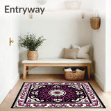 Latticework Medallion and Swirling Vine(Black)