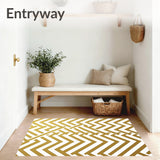 Chevron Zigzag Hallway with Point Details(Gold)