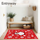 Jolly Snowman Celebration Winter Holiday Decorative Accent(Red)