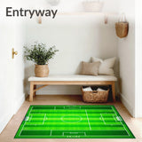 Game Day Sports Turf Carpet with Authentic Stadium Design(Green)
