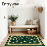 Abstract Fir Branches and Starburst Mosaic with Festive Detailing(Green)