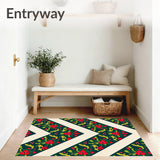 Elegant Chevron Design with Holly Berry Inspired Highlights(Green)