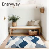 Elegant Area Rug Coastal Breeze Design(Blue)