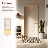Ultra Soft Area Rug, Non Slip, Stain Resistant, Washable Area Rugs for Living Room, Bedroom, Modern Beige Leopard Print Plush Rug(Beige) - ODIKA