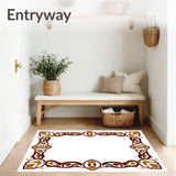 Amber Acorn with Decorative Palmette Motifs and Flowing Botanical Lines(Brown)