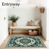 Ancient Pathway Medallion Tapestry With Artisan Crafted(Green)