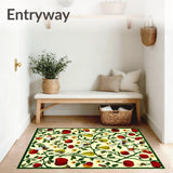 Storybook Orchard With Fruit Insects and Wildflowers(Red)